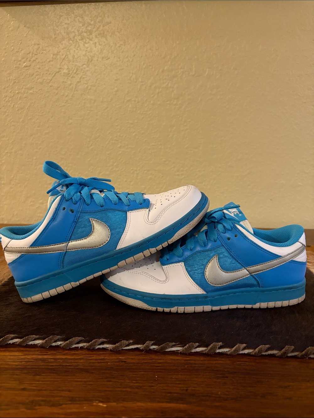Nike Low-Top Sneakers in Blue, White and Silver